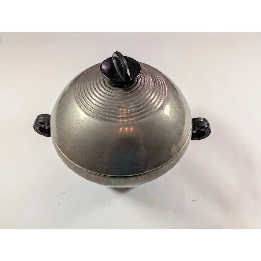 Vintage Enterprise Aluminum Steamer Pot Basket Dome Lid 8.5